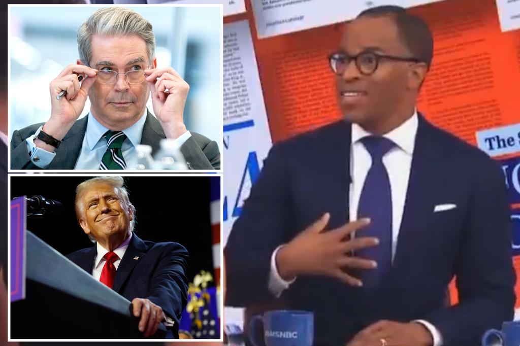 Gay MSNBC host Jonathan Capehart said he is 'conflicted' by Trump's move to pick Scott Bessent for Treasury.